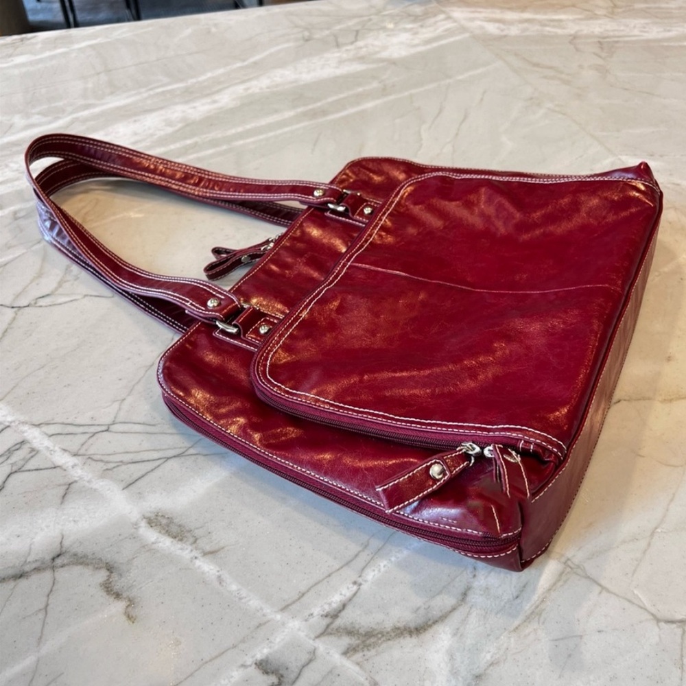 NWOT SAMSONITE Red Laptop Tote Work Carryall Teacher Bag Travel Vegan Fits 16.5” - Picture 7 of 16